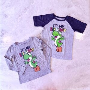 Jumping Beans Gray Yoshi “It’s my Birthday” Top Lots (2 pieces)